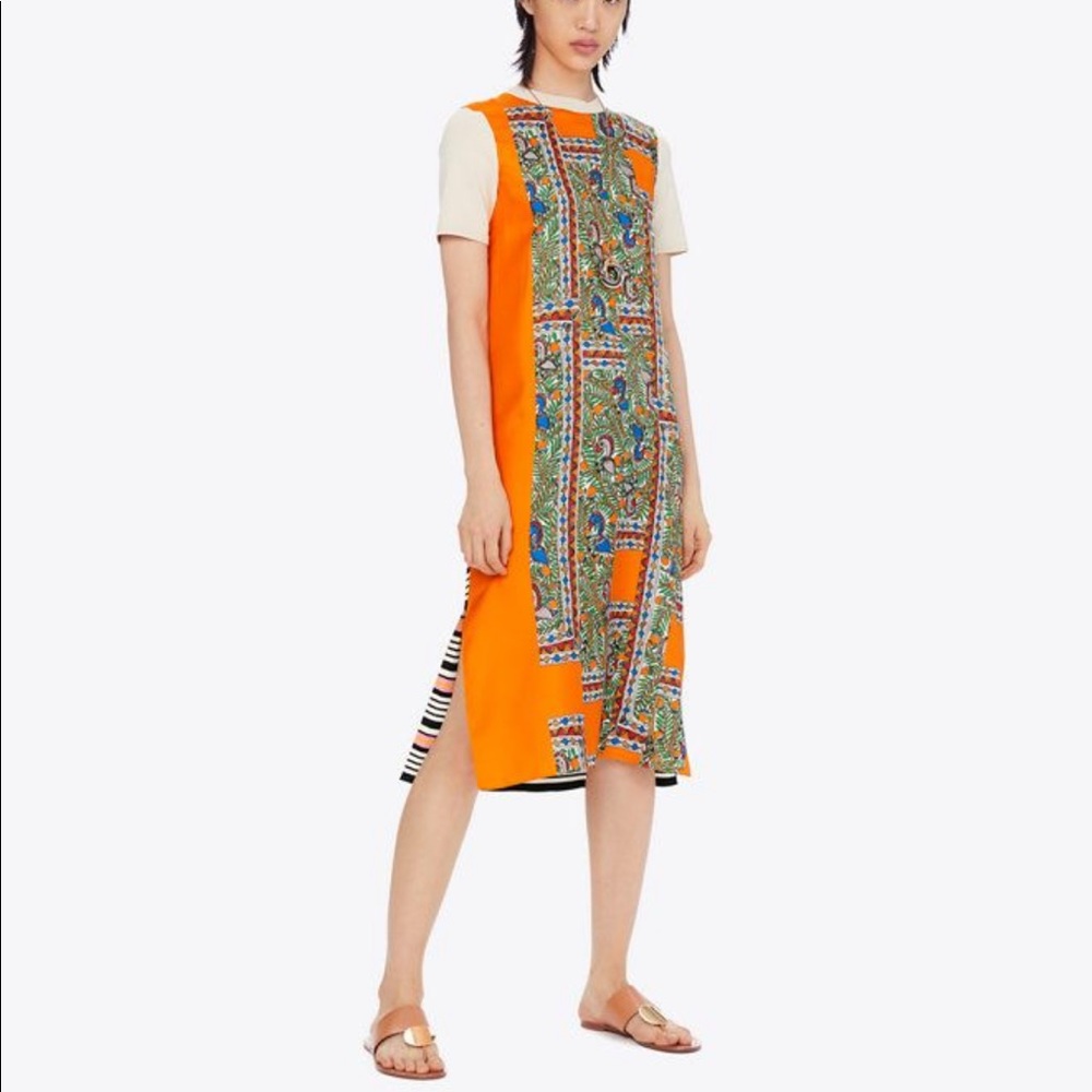 Tory Burch Silk Front Sweater Dress